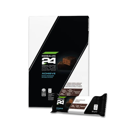 Batoane Proteice Herbalife24 Achieve Ciocolată Neagră 6 bucăți - Supliment Post-Antrenament Herbalclub.ro