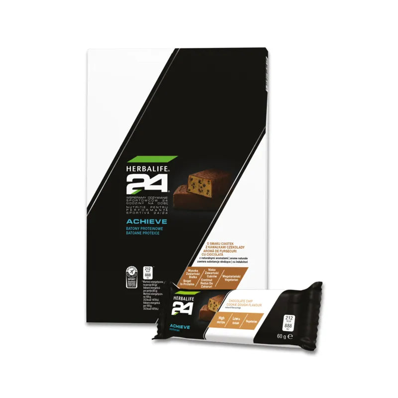 Batoane Proteice Herbalife24 Achieve Fursecuri cu ciocolată 6 bucăți - Nutriție Sportivă Herbalclub.ro