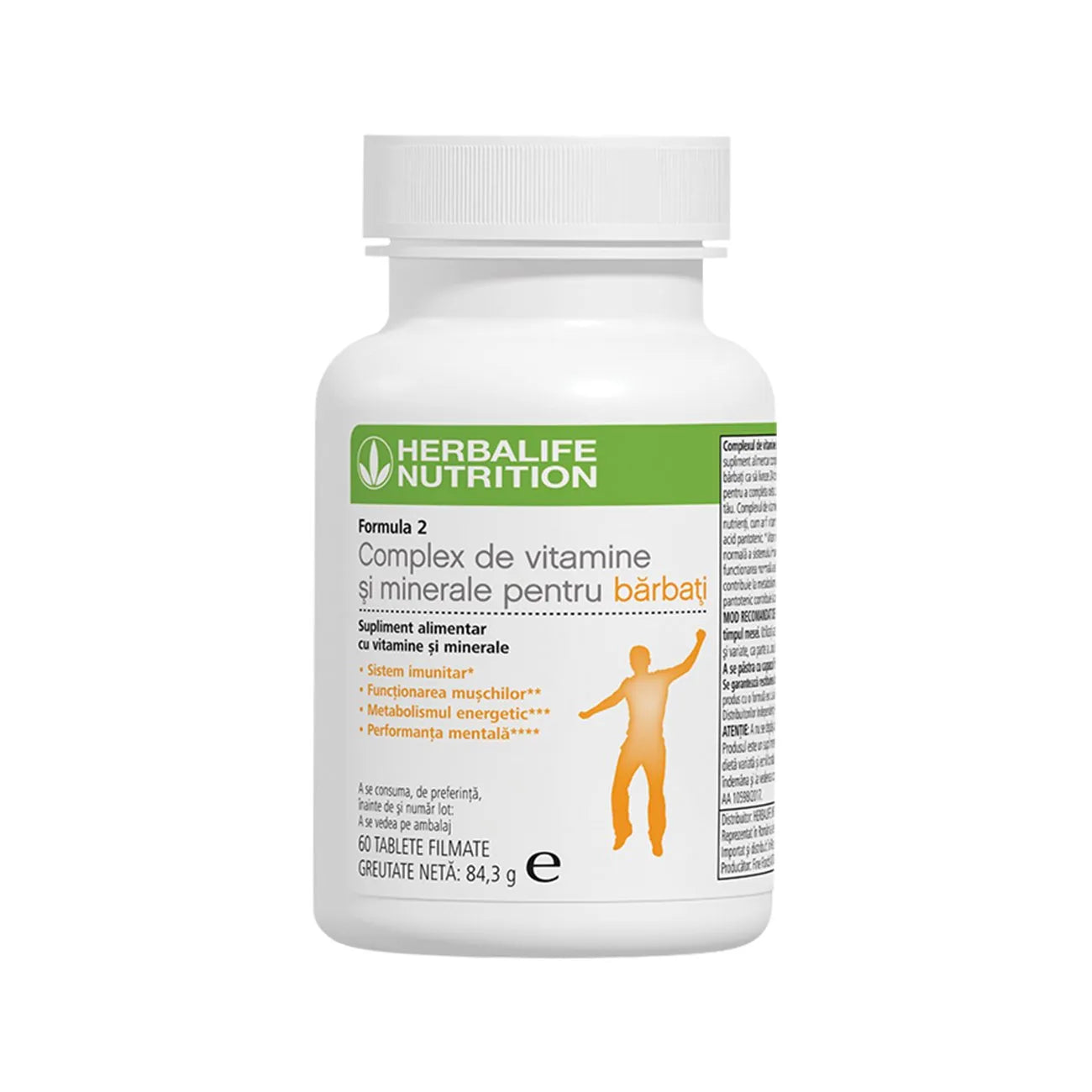 Formula 2 Herbalife Complex de Vitamine și Minerale pentru Bărbați 60 de tablete - Nutriție Masculină Herbalclub.ro