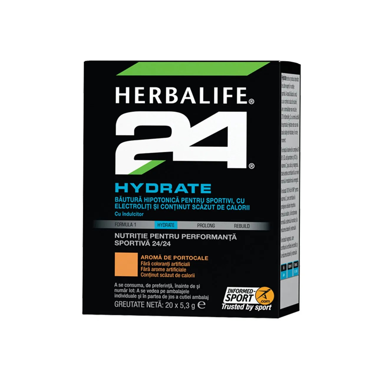 Herbalife24® Hydrate aromă de portocale 20 de pliculețe - Hidratare și Electroliți Herbalclub.ro