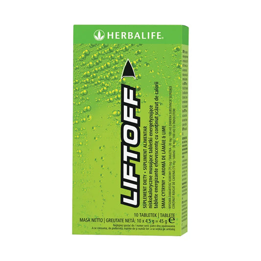 LiftOff® Herbalife Lămâie-Lime 10 tablete - Energie și Concentrare Mentală Herbalclub.ro