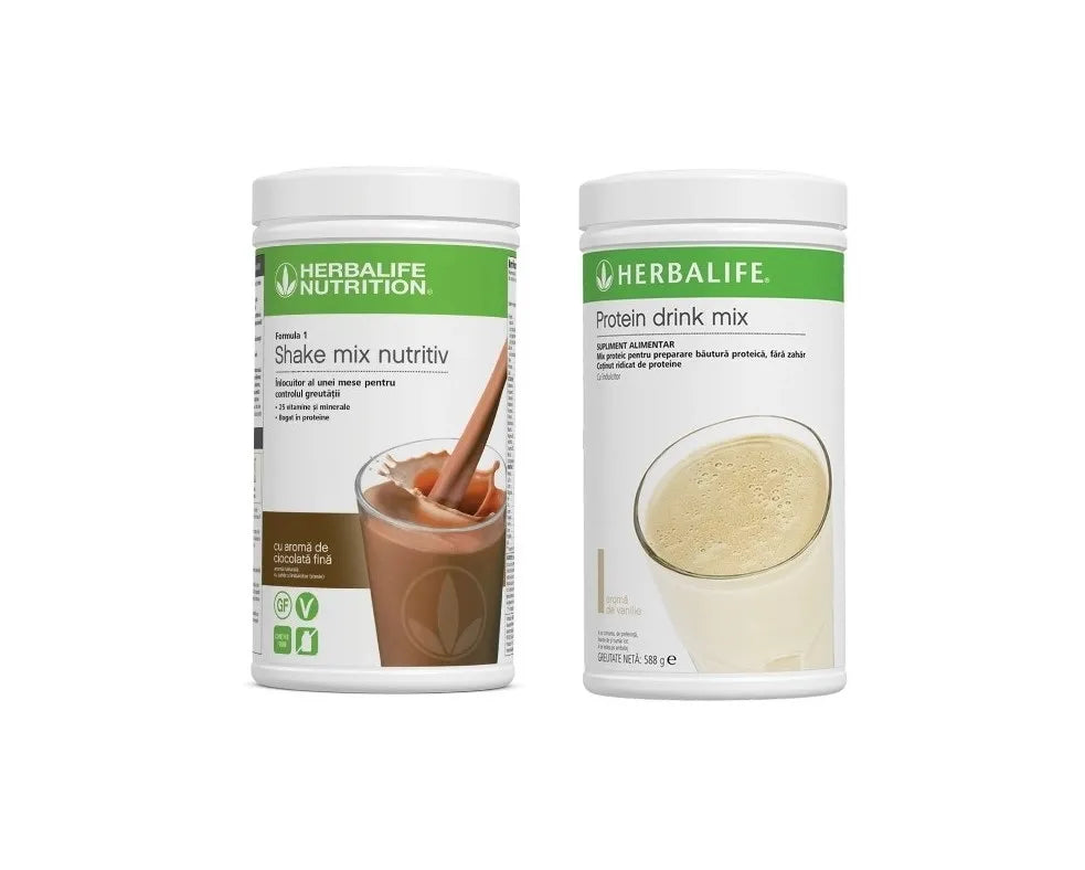 Pachet Mic Dejun Vitality Herbalife Shake Formula 1 și Protein Drink Mix - Mic dejun bogat în proteine Herbalclub.ro