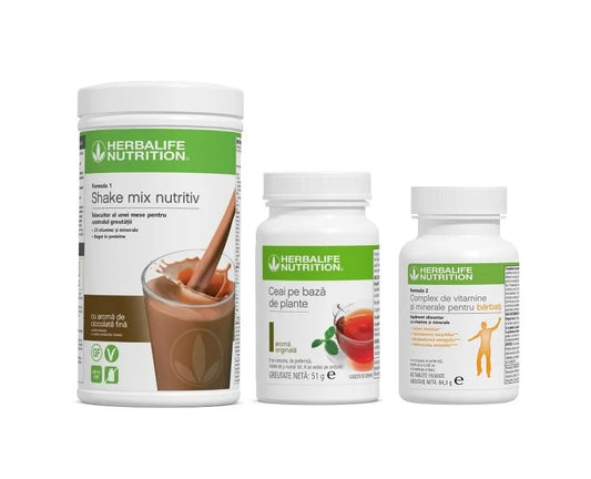 Pachet Start Bărbați Herbalife Shake Formula 1, Ceai și Complex Vitamine Bărbați - Nutriție masculină Herbalclub.ro