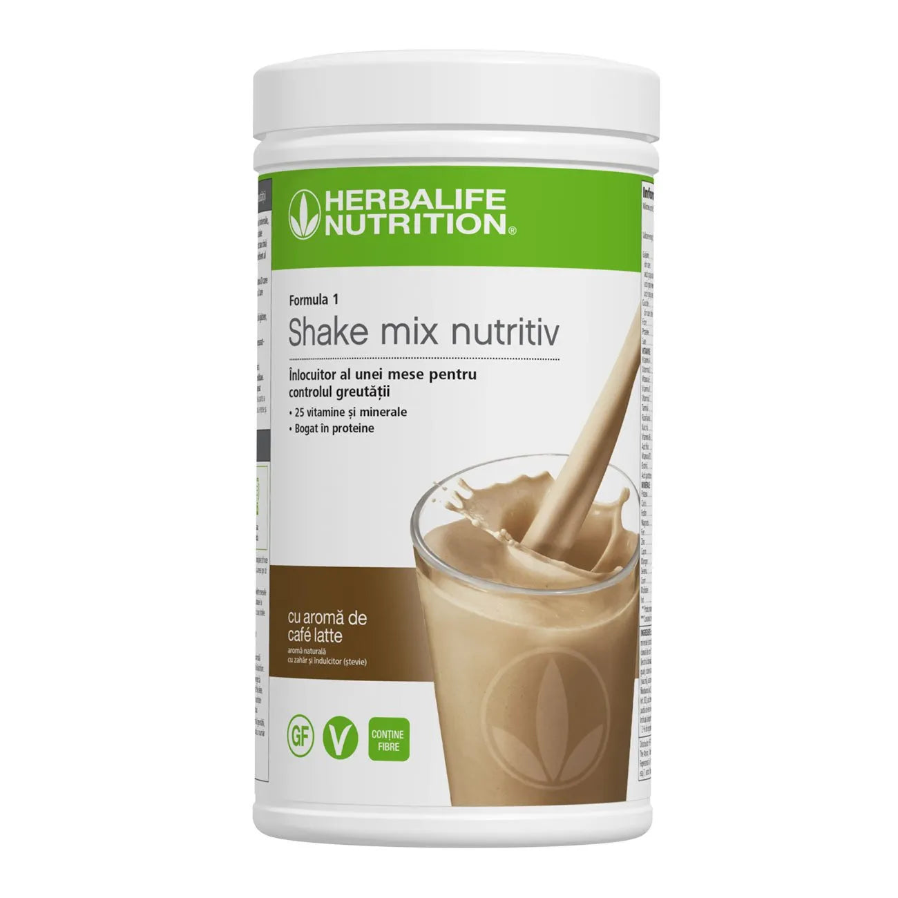 Shake Herbalife Formula 1 Cafe Latte 550g - Nutriție echilibrată Herbalclub.ro