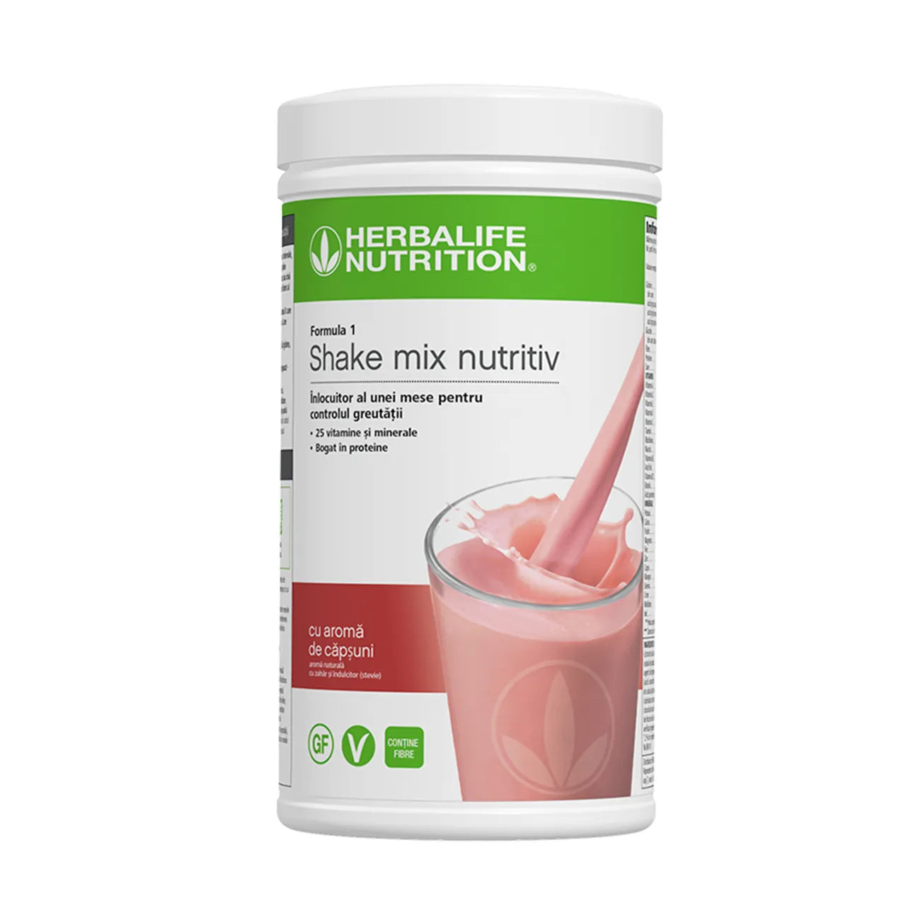 Shake Herbalife Formula 1 Căpșune 550g - Nutriție echilibrată Herbalclub.ro