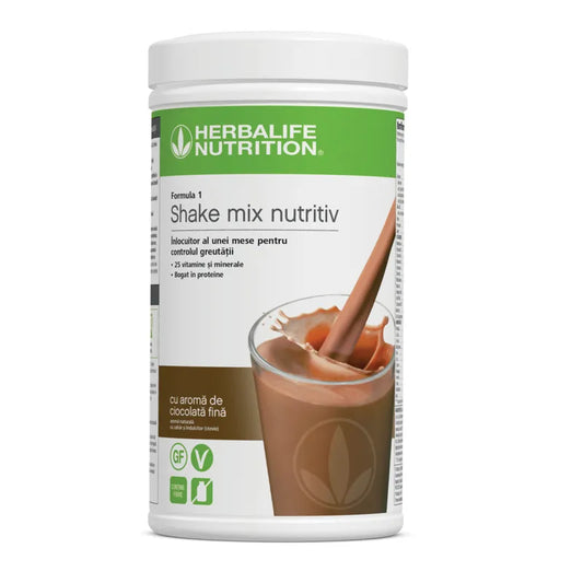 Shake Herbalife Formula 1 Ciocolată fină 550g - Nutriție echilibrată Herbalclub.ro