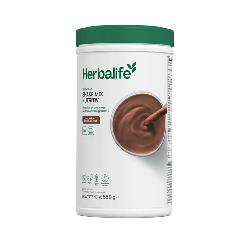 Shake Herbalife Formula 1 Ciocolată fină 550g - Nutriție echilibrată Herbalclub.ro