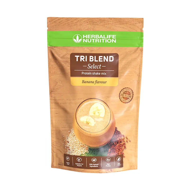 Tri Blend Select Herbalife Pudră Proteică Vegană Banane 600g - Nutriție Premium Herbalclub.ro